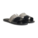 Hermès Izmir sandal black and white - Image 4