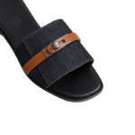 Hermès Giulia sandal 'Bleu Brut / Naturel' - Image 3