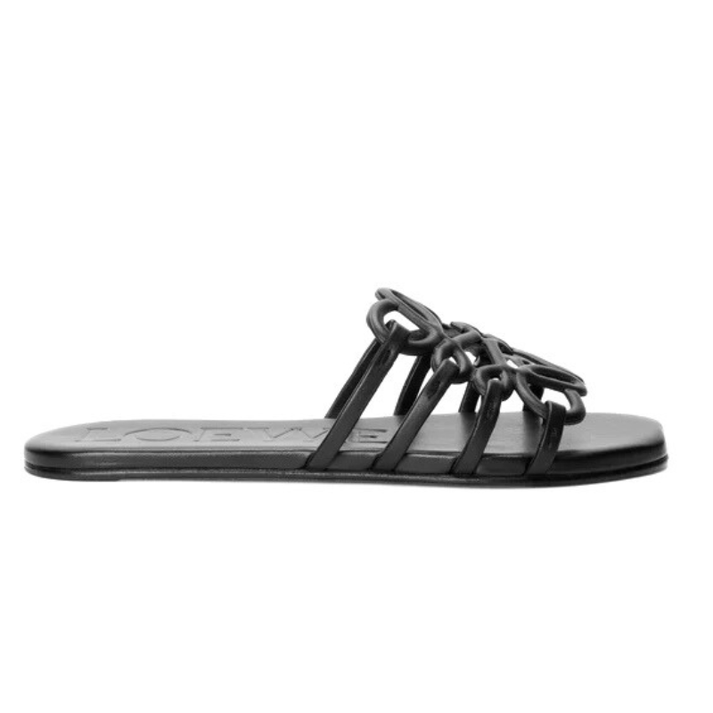 IMG-6636.png LOEWE Petal Anagram slide in soft calfskin black - Image 1