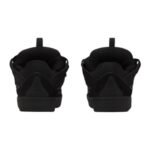 Lanvin ‘Curb’ Leather Blend Sneakers in Black - Image 4