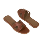 Hermes Sandal Flat Oran Gold Box Calfskin | Mightychic - Image 5