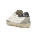 Golden Goose Super-Star – White Dark Grey Glitter - Image 4
