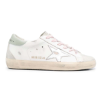 Golden Goose Super-Star Leather Sneakers – White Silver Aqua