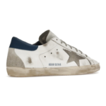 Golden Goose Super-Star – White Royal Blue Grey Suede Patch - Image 2