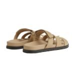 Hermes Chypre Sandal Beige Suede - Image 3