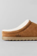 Alo Sherpa Recovery Slipper in the saddle colorway.  - Image 2