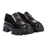 Prada Monolith  Black Brushed Leather