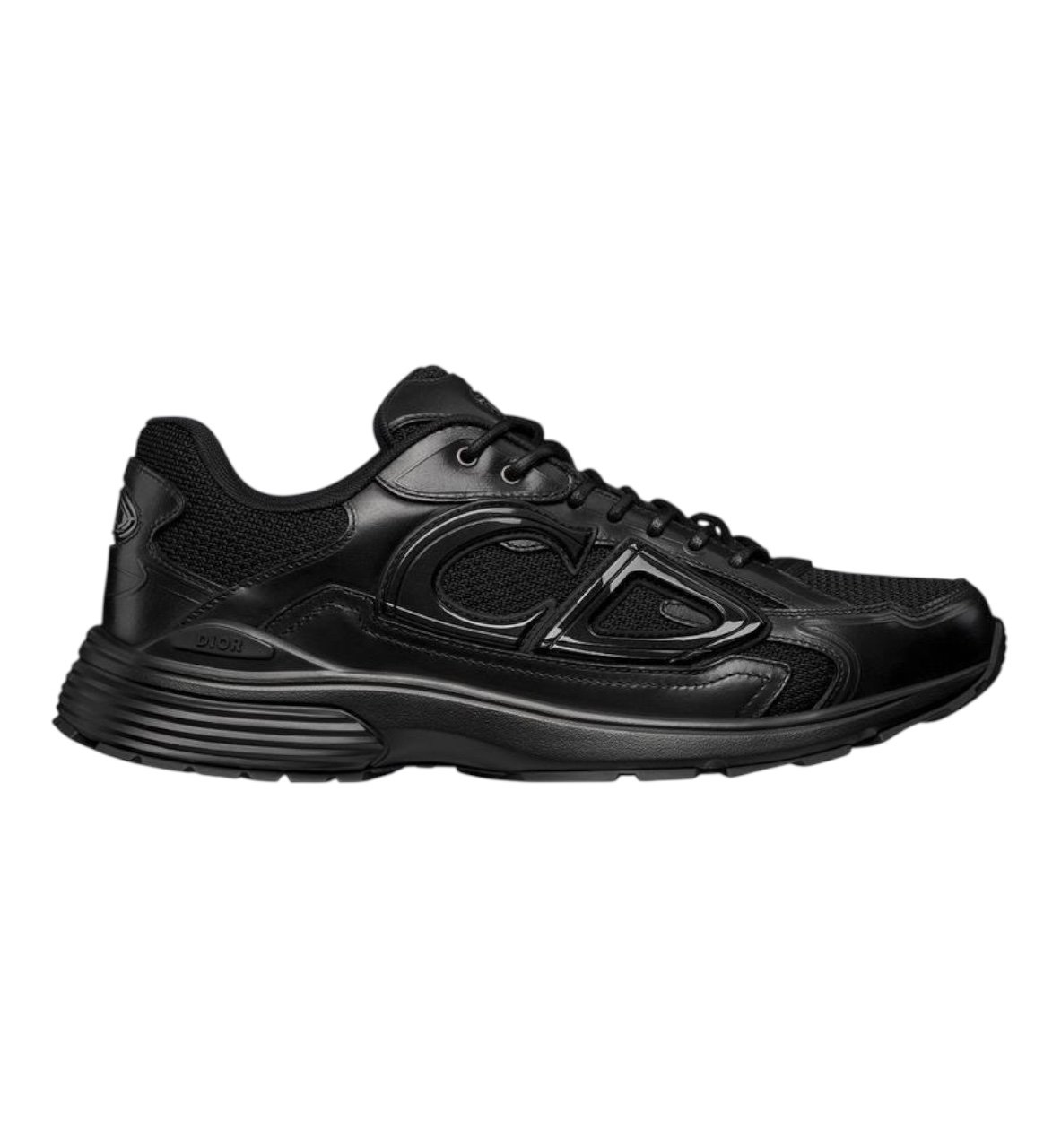 Photoroom_20260308_235530 B30 Countdown Sneaker Black Smooth Calfskin and Black Technical Mesh - Image 1