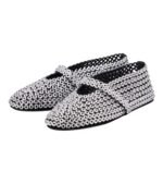 Alaia Ballet Flat in Glass Eyelet Suede Goatskin Transparent - Image 3