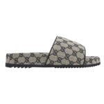 Gucci GG Slide Sandal Beige Blue Monogram - Image 2