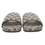 Gucci GG Slide Sandal Beige Blue Monogram - Image 3