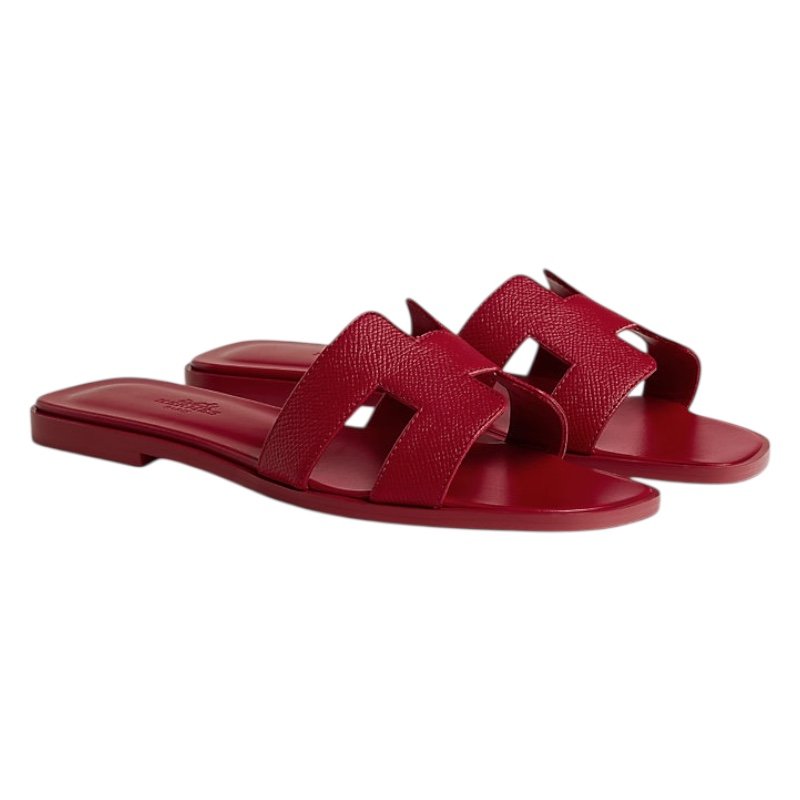 Photoroom_20260312_053740 Hermes Oran Sandals Burgundy - Image 1