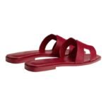 Hermes Oran Sandals Burgundy - Image 3