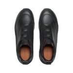 Zegna  Black leather triple stitch mont sneakers - Image 3