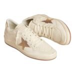 Golden Goose Women’s Ball Star in white leather with crystal star and metallic heel tab - Image 2
