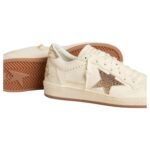 Golden Goose Women’s Ball Star in white leather with crystal star and metallic heel tab - Image 4