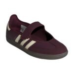 Adidas Originals Samba Jane shoes in maroon and cream white - Image 2