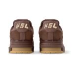 Louis Vuitton Trainer Sneakers in brown damier-embossed nubuck calf - Image 4