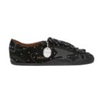Golden Goose True-Star sneakers featuring a black suede upper adorned with Swarovski crystals - Image 2