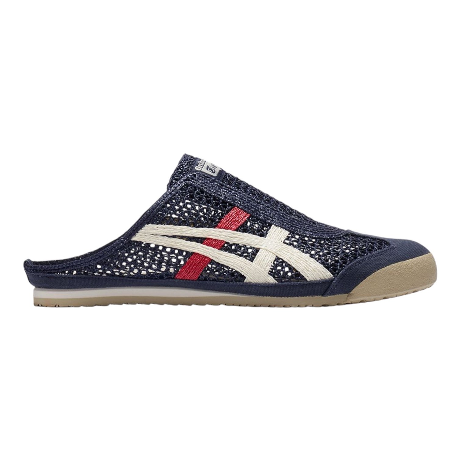 Photoroom_20260624_032526 Onitsuka MEXICO 66 SABOT features a breathable mesh upper in an iron navy - Image 1