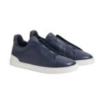ZEGNA triple stitch leather sneakers - Image 2