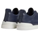 ZEGNA triple stitch leather sneakers - Image 3