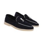 Loro Piana Summer Charms Walk Loafers in navy blue