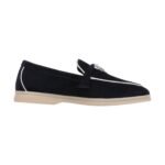 Loro Piana Summer Charms Walk Loafers in navy blue - Image 2