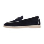Loro Piana Summer Charms Walk Loafers in navy blue - Image 4