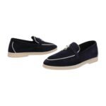 Loro Piana Summer Charms Walk Loafers in navy blue - Image 5