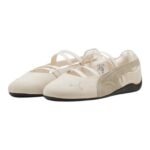 Puma Speedcat Ballet shoes in a white and light grey - Image 3