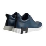 Hermès Bouncing Sneakers in a deep blue leather - Image 2