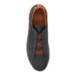 BLACK DEERSKIN TRIPLE STITCH™ SNEAKERS Black - Image 3