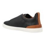 BLACK DEERSKIN TRIPLE STITCH™ SNEAKERS Black - Image 4