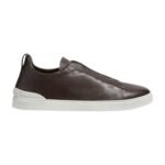 Zegna Triple Stitch leather sneakers WHITE TRIPLE STITCH