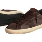 Golden Goose Super-Star LTD in brown nubuck with suede star and purple leather heel tab (men) - Image 2