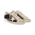 Golden Goose in black glitter with cream star and suede inserts - Image 3