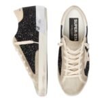 Golden Goose in black glitter with cream star and suede inserts - Image 4