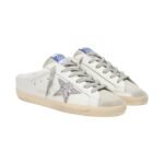 Golden Goose Super-Star Sabot with a platinum glitter star and suede tongue - Image 2