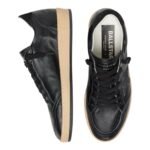 Golden Goose Ball Star in black nappa with black glitter star and suede heel tab - Image 4