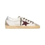 Golden Goose Super-Star with burgundy glitter star and silver heel tab