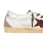Golden Goose Super-Star with burgundy glitter star and silver heel tab - Image 4