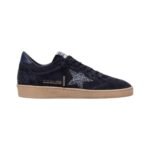 Golden Goose Ball Star in dark blue suede with dark blue glitter star