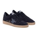 Golden Goose Ball Star in dark blue suede with dark blue glitter star - Image 3