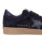 Golden Goose Ball Star in dark blue suede with dark blue glitter star - Image 2
