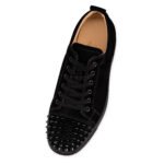 Christian louboutin  Louis Junior Spikes Sneakers - Veau velours leather and spikes - Black - Image 4